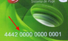white flat numbering card