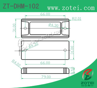 Product Type: ZT-DHM-102 ( UHF ABS RFID metal tag )
