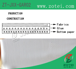 Product Type:ZT-JXX-GAR02 Product Type:ZT-JXX-GAR02 (Self-adhesive fabric RFID label)