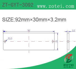 UHF PCB RFID metal tag:ZT-GYT-3092