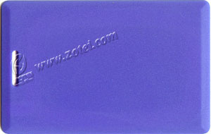 blue clamshell card