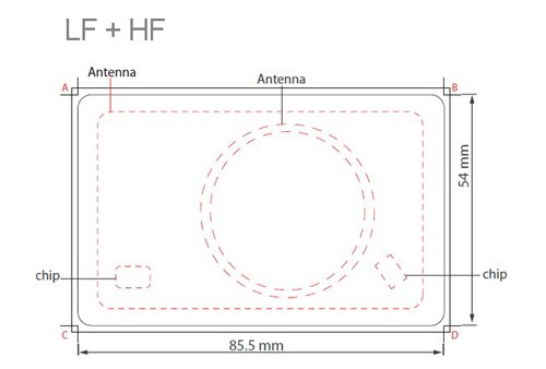 dual-frequency RFID card / composite IC card