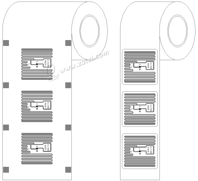 ALN 9629 sticky RFID label/inlay,RFID label/tag factory