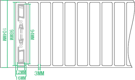 UHF sticky RFID label/inlay
