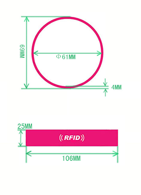 Circle RFID Silicone Wristband