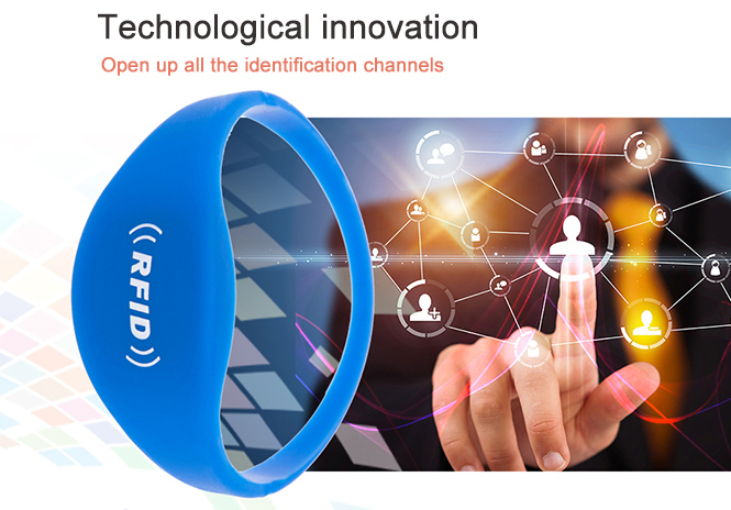 Oblate RFID Silicone Wristband