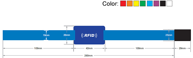 RFID nylon wristband tag