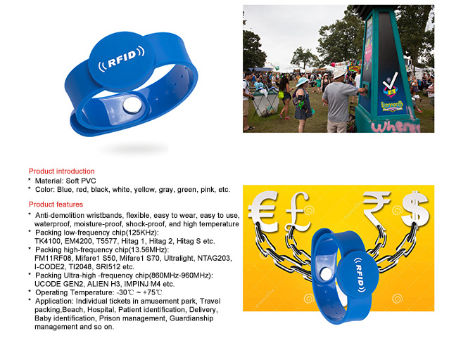 RFID Soft PVC wristband