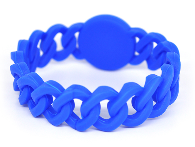 Braid silicone wristband