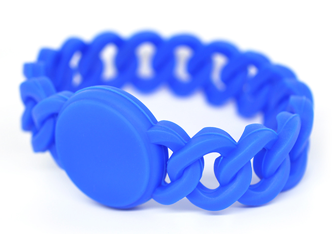 Braid silicone wristband