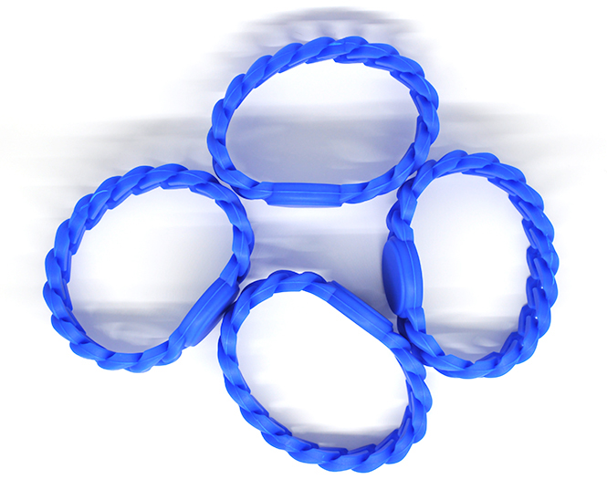 Braid silicone wristband