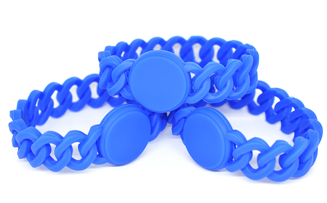 Braid silicone wristband