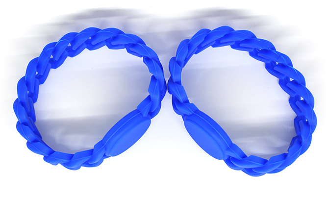 Braid silicone wristband