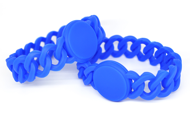 Braid silicone wristband