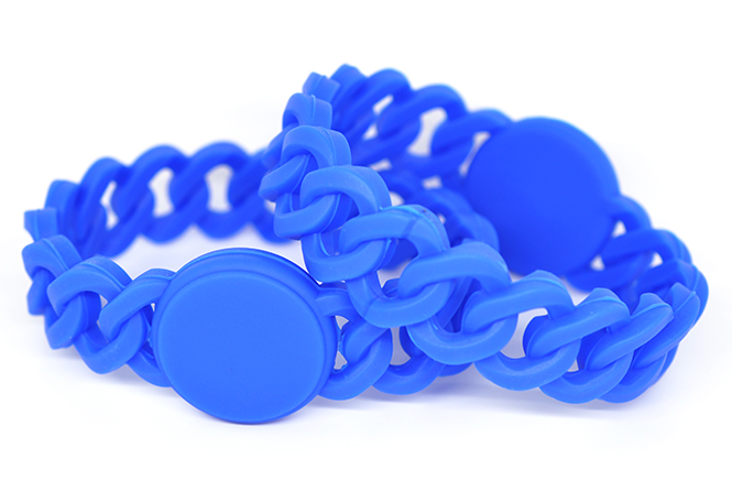 Braid silicone wristband
