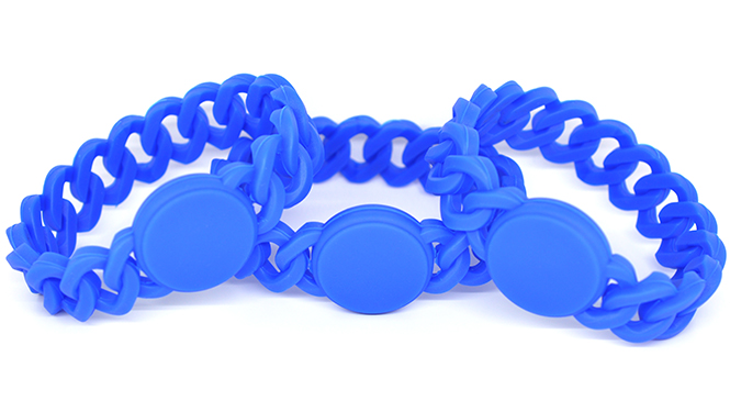 Braid silicone wristband