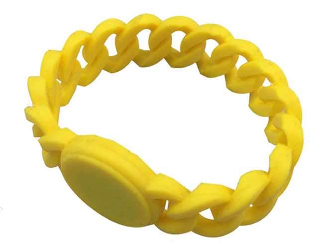 Braid silicone wristband