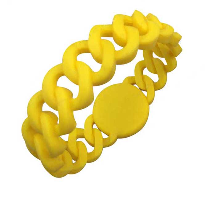 Braid silicone wristband