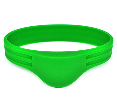 Double Groove Half Round RFID Silicone Wristband