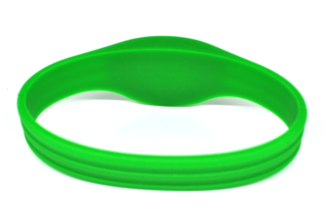 Double Groove Half Round RFID Silicone Wristband