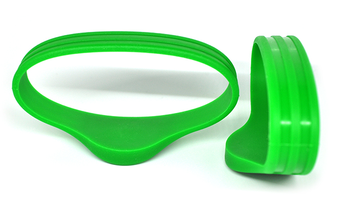 Double Groove Half Round RFID Silicone Wristband