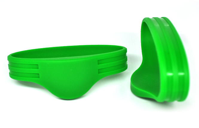 Double Groove Half Round RFID Silicone Wristband