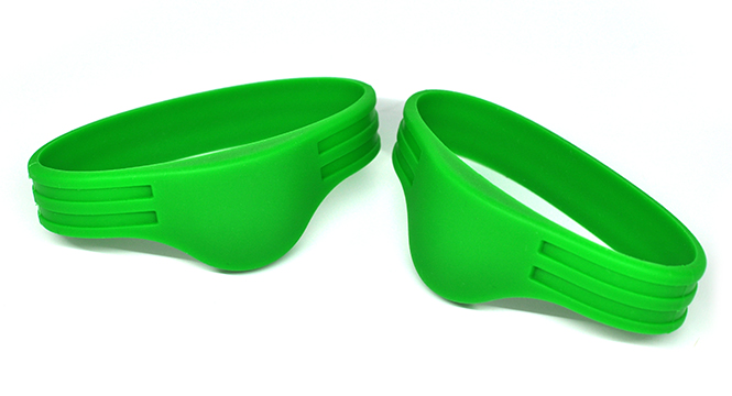Double Groove Half Round RFID Silicone Wristband