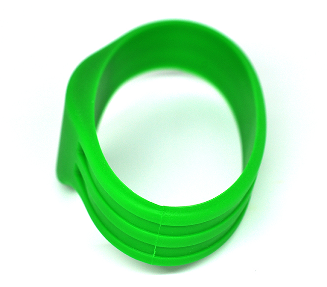 Double Groove Half Round RFID Silicone Wristband