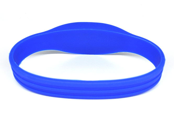 Double Groove Half Round RFID Silicone Wristband