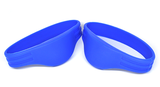 Double Groove Half Round RFID Silicone Wristband