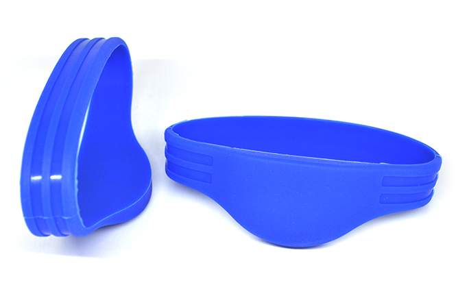 Double Groove Half Round RFID Silicone Wristband