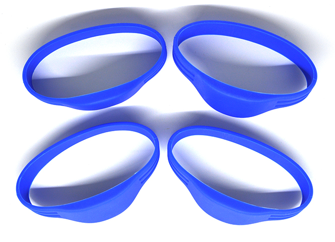 Double Groove Half Round RFID Silicone Wristband