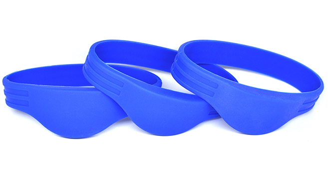 Double Groove Half Round RFID Silicone Wristband