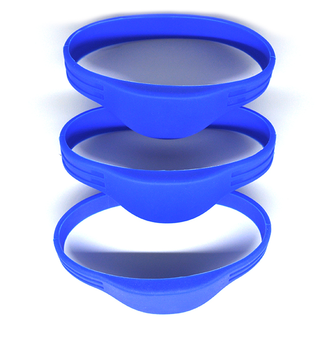 Double Groove Half Round RFID Silicone Wristband