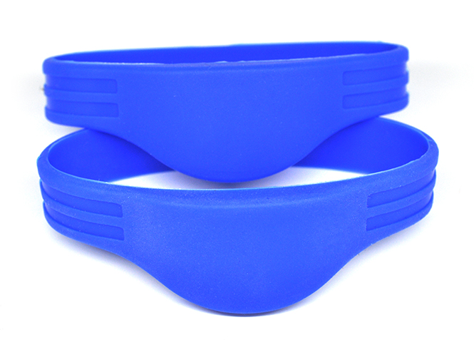 Double Groove Half Round RFID Silicone Wristband