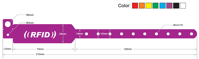 RFID one-time paper wristband