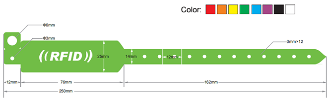 RFID one-time paper wristband