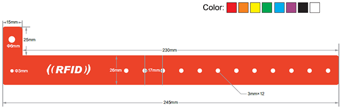 RFID one-time paper wristband
