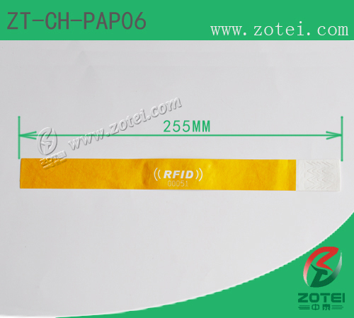 RFID one-time paper wristband