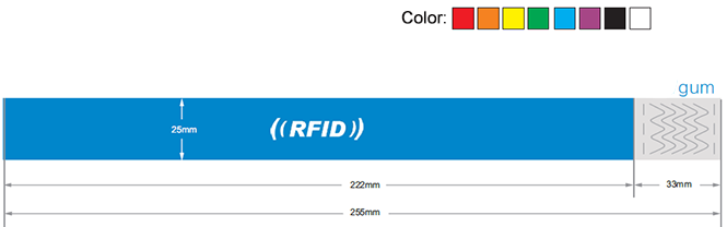 RFID one-time paper wristband
