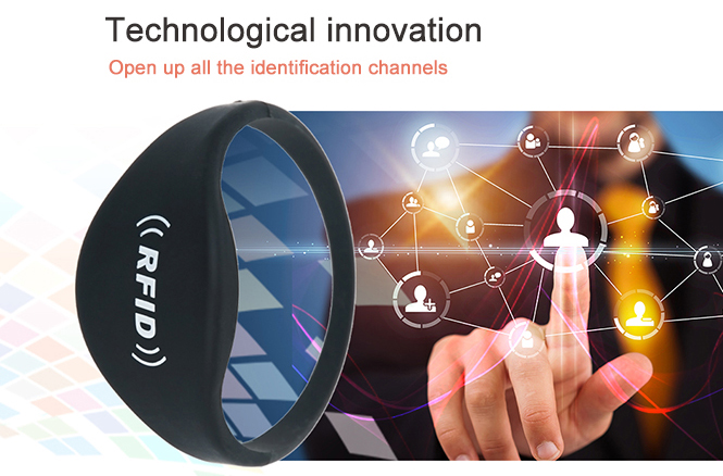 Oblate RFID Silicone Wristband