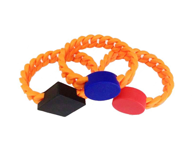 Braid silicone wristband