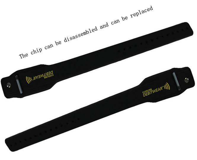 RFID square silicone wristband 