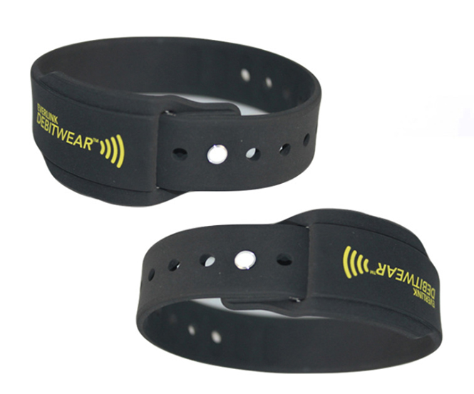 RFID square silicone wristband 
