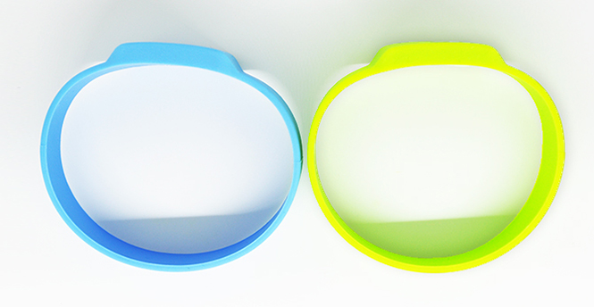 RFID square silicone wristband 