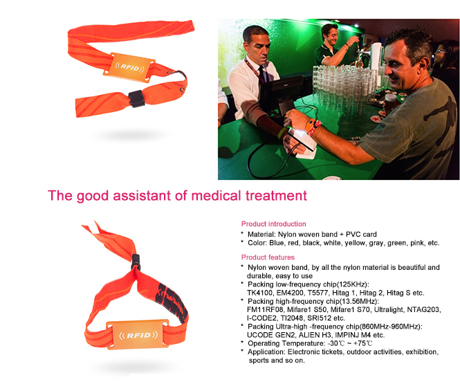 RFID nylon wristband