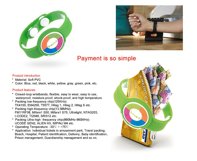 RFID Soft PVC wristband