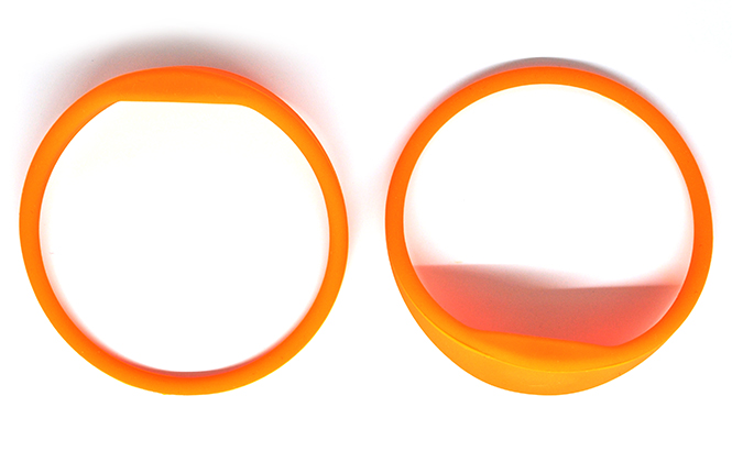 Oblate RFID Silicone Wristband