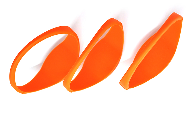 Oblate RFID Silicone Wristband