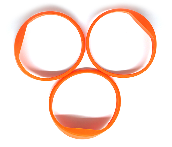 Oblate RFID Silicone Wristband